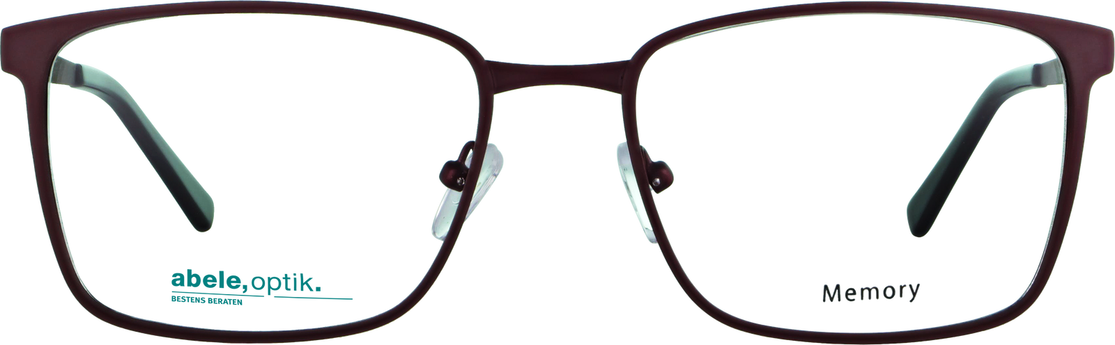 Das Bild zeigt die Korrektionsbrille 143401 von der Marke Abele Optik in rot matt.