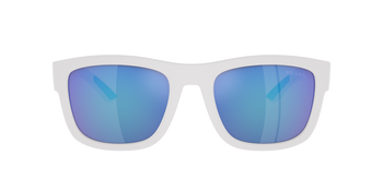 Das Bild zeigt die Sonnenbrille PR01ZS TWK08R von der Marke Prada Linea Rossa in weiß.