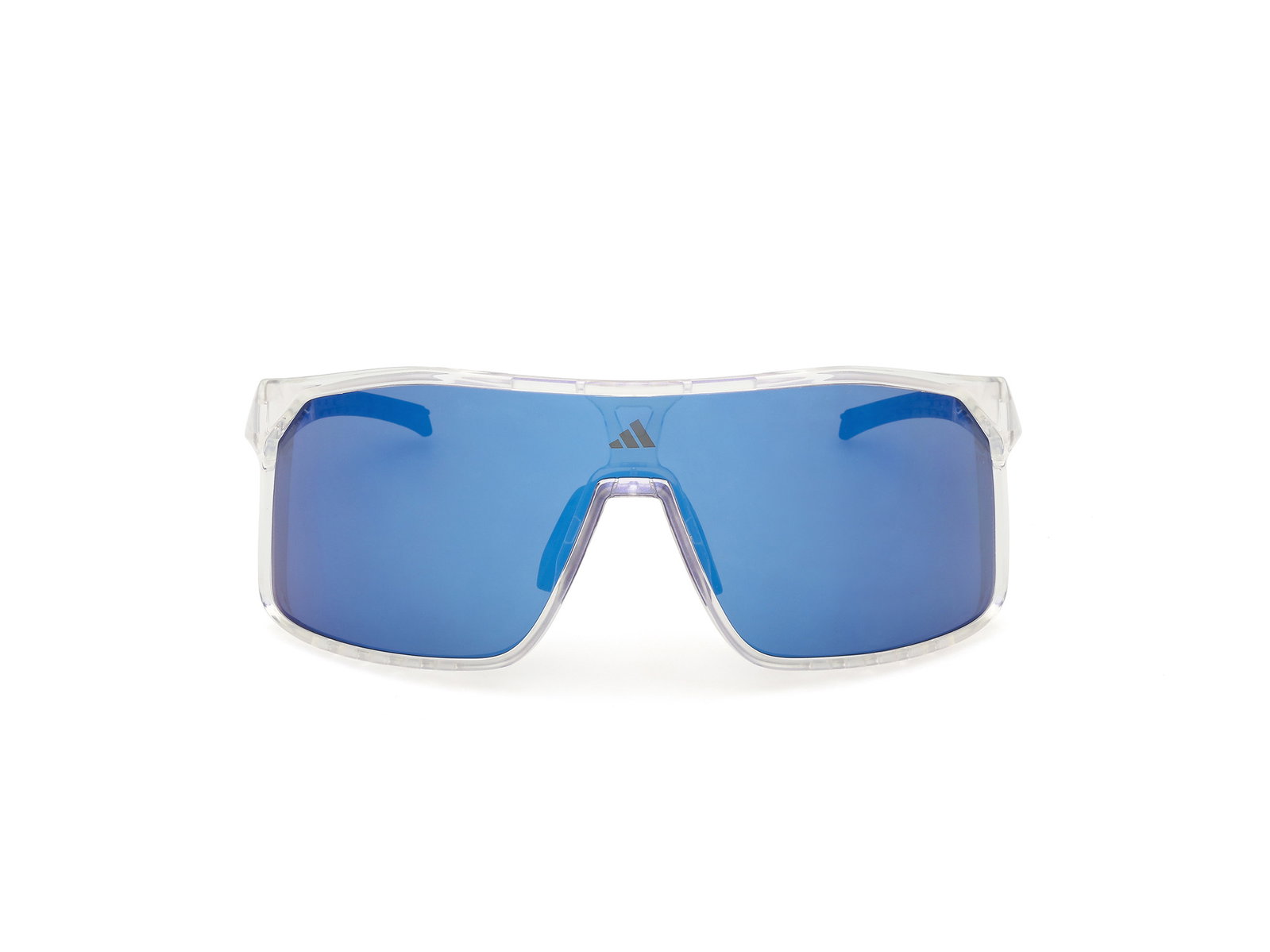 Das Bild zeigt die Adidas Sport Sonnenbrille Alkator SP0124 in kristall von vorne.