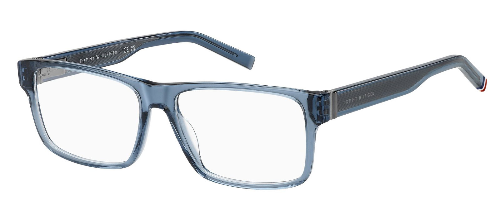 zu sehen ist eine Korrektionsbrille von Tommy Hilfiger in der Farbe Blau.
