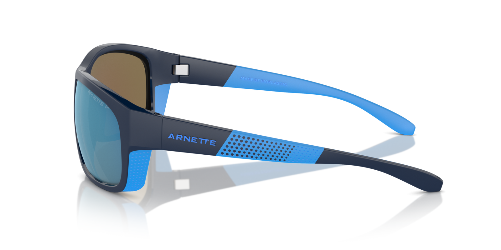 Das Bild zeigt die Sonnenbrille AN4337 275422 von der Marke Arnette in schwarz/blau.