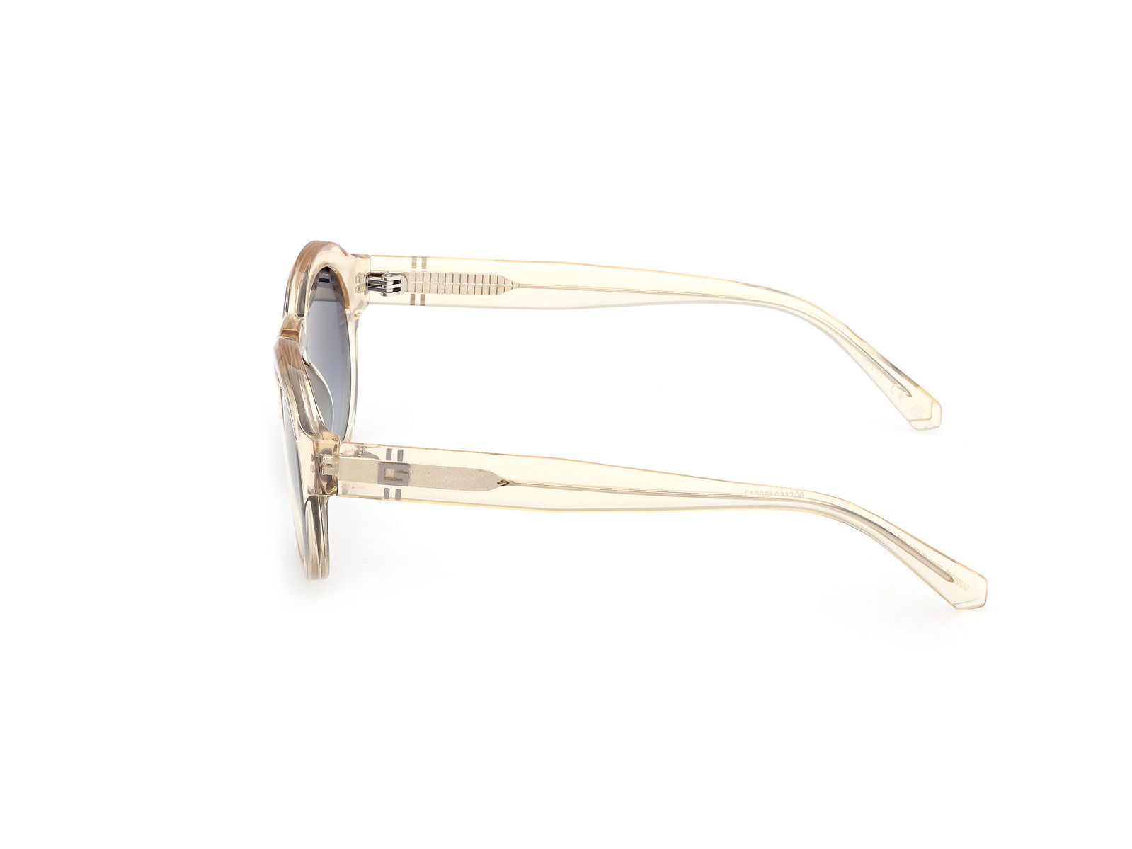 Das Bild zeigt die Sonnenbrille GU00205 39W von der Marke Guess in Gelb transparent.