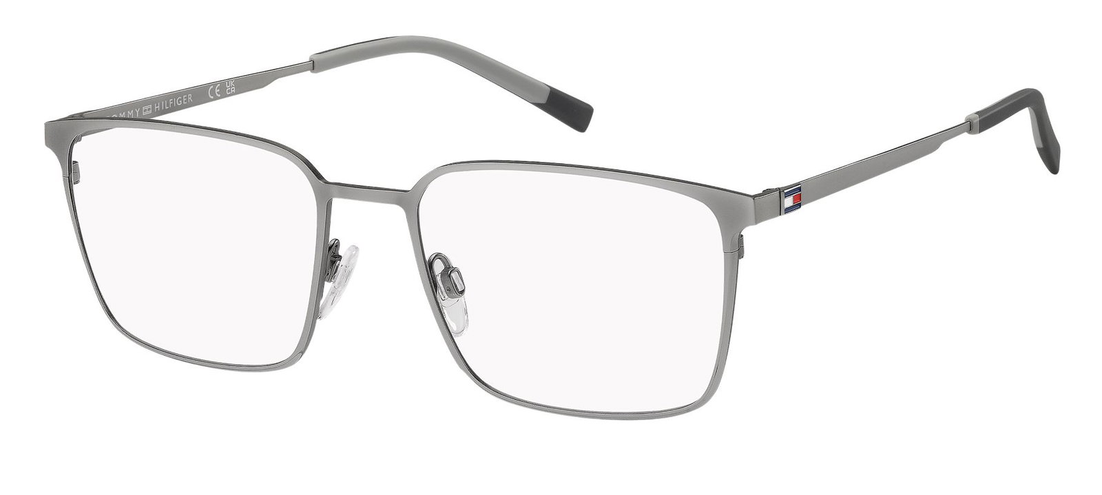 zu sehen ist eine Korrektionsbrille von Tommy Hilfiger in der Farbe Silber.
