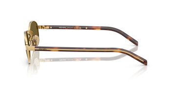 Auf diesem Bild sehen Sie die Sonnenbrille 0PR B53S von Prada in der Farbe Gold.