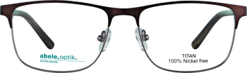 Das Bild zeigt die Korrektionsbrille 142311 von der Marke Abele Optik in braun matt.