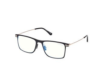 Das Bild zeigt die Korrektionsbrille FT5865-B 002 von der Marke Tom Ford in schwarz/rose gold.