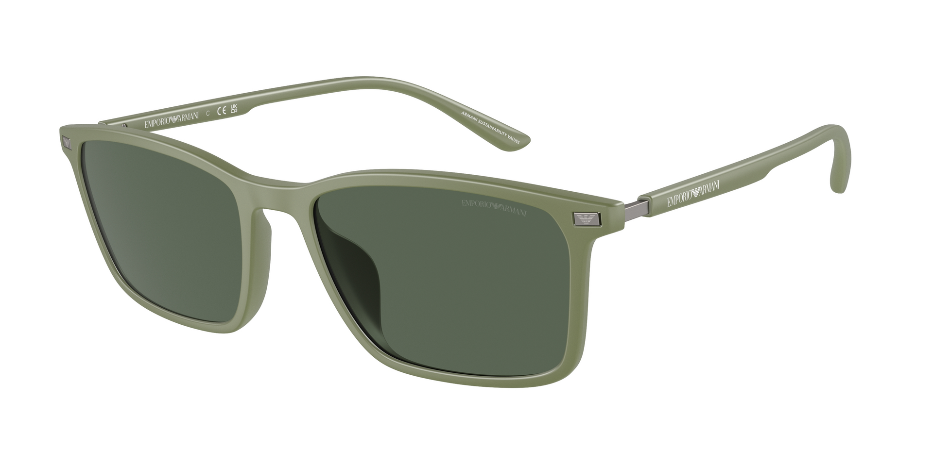 Das Bild zeigt die Sonnenbrille EA4223 542471 von der Marke Emporio Armani in grün.