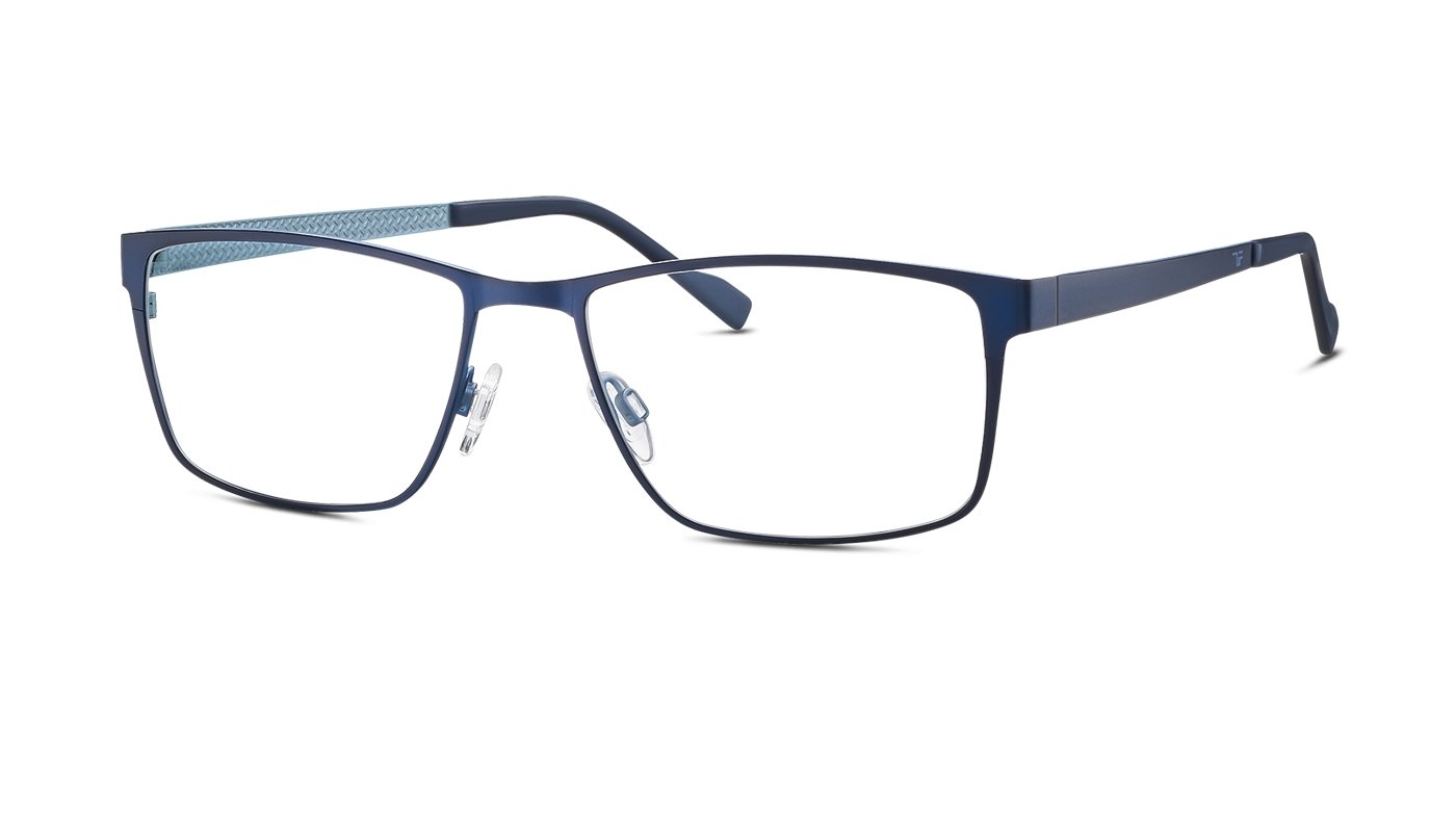 Das Bild zeigt die Korrektionsbrille 820773 70 von der Marke Titanflex in dunkelblau matt.
