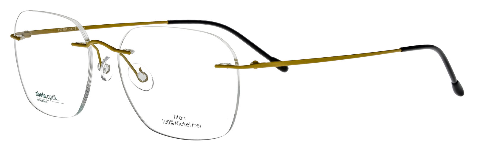 Titanbrille für Damen randlos olive 150481