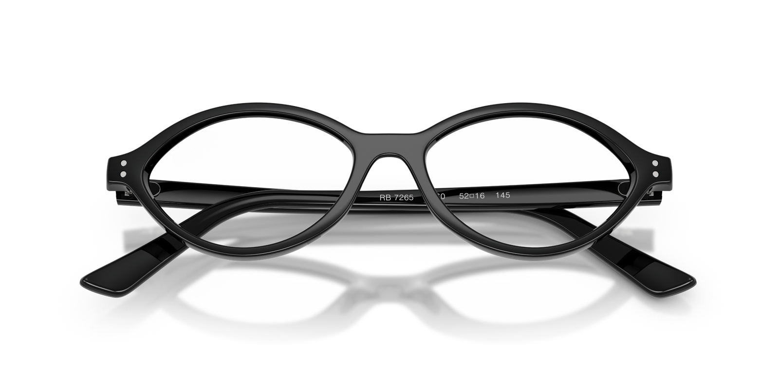 Auf diesem Bild sehen Sie die Korrektionsbrille 0RX7265 von RayBan in der Farbe Schwarz.