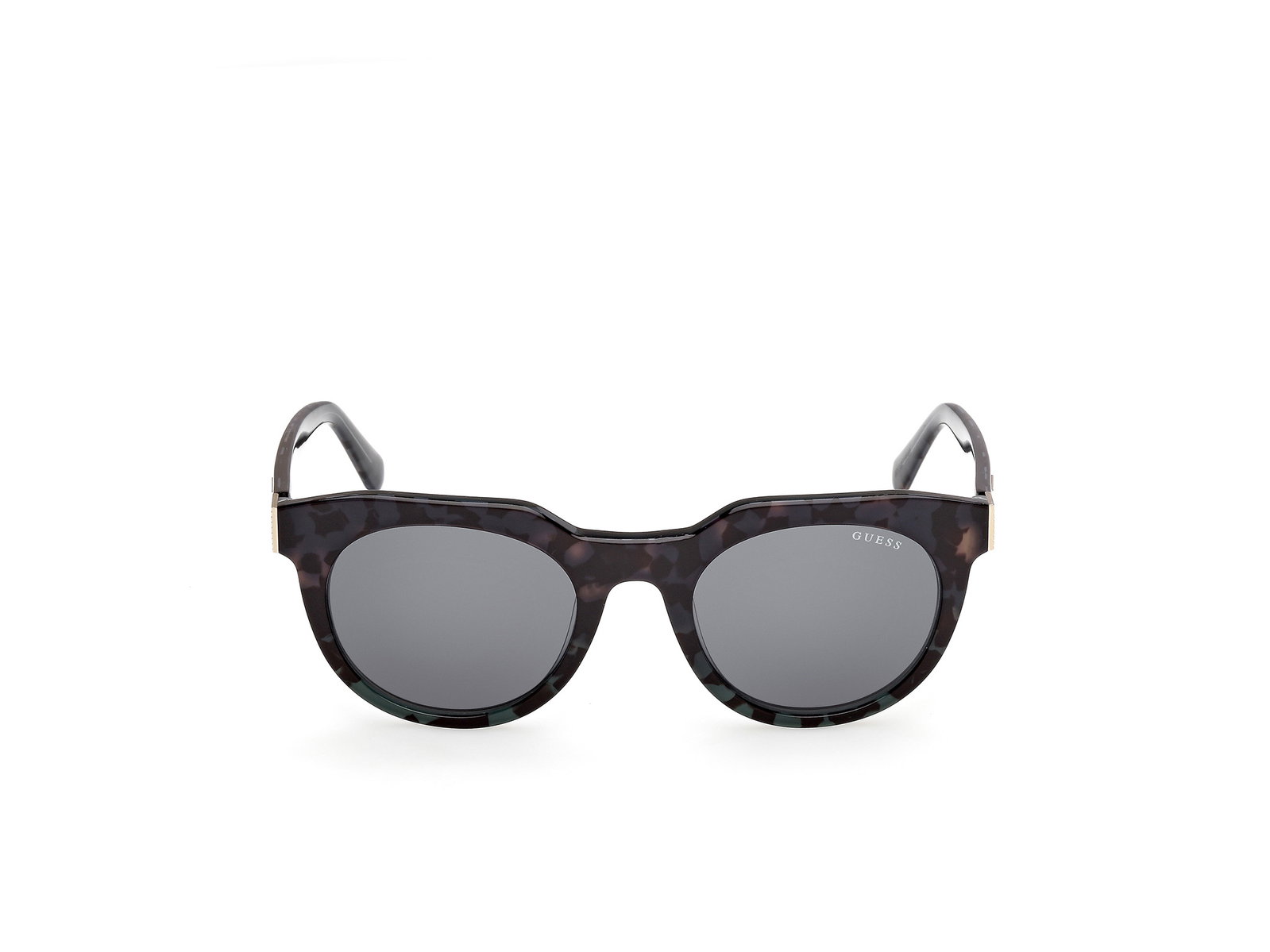Das Bild zeigt die Sonnenbrille GU00214 98V von der Marke Guess in Gelb Dunkelgrün/havanna.
