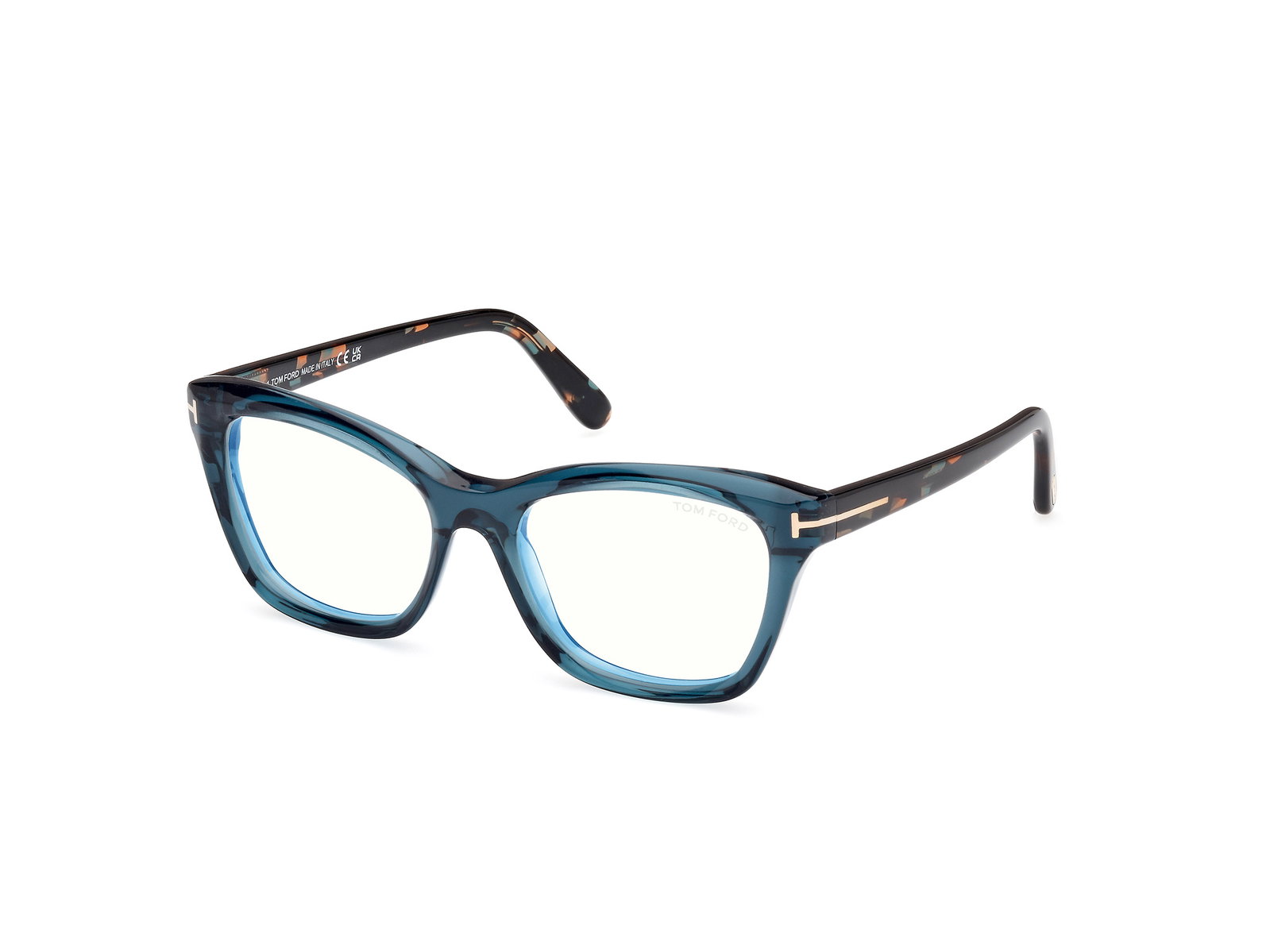 Tom Ford Brille für Damen in Türkis/Havanna FT5909-B 092