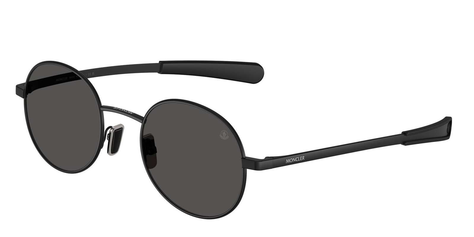 zu sehen ist die Sonnenbrille 4016 von Moncler in der Farbe Schwarz.