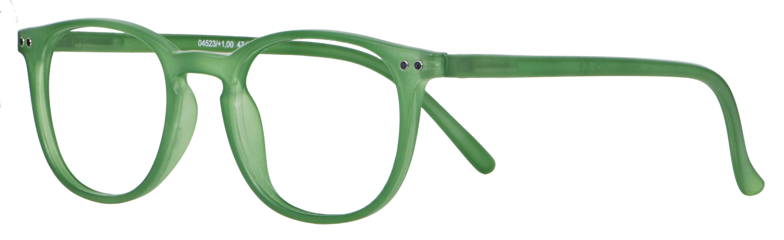 Fertiglesebrille 04523 grün matt +1,00 Dioptrien