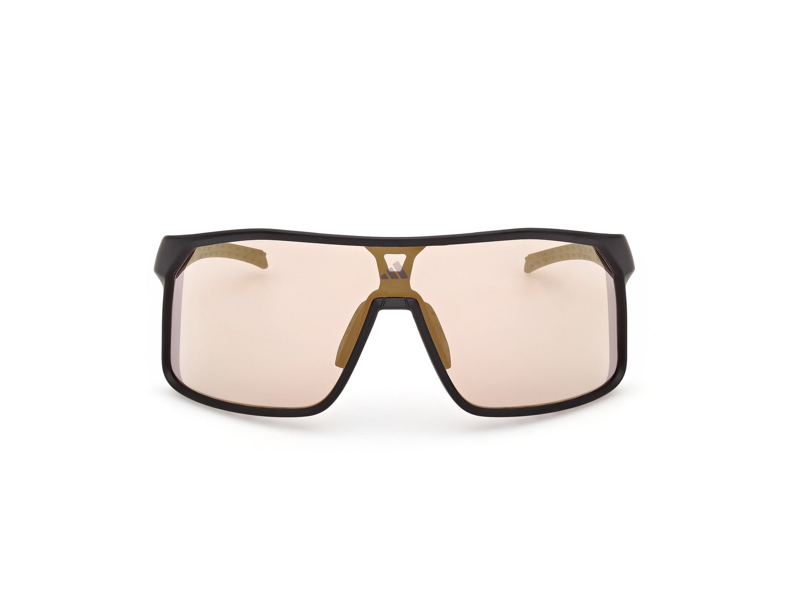 Das Bild zeigt die Adidas Sport Sonnenbrille Alkator SP0124 in schwarz von vorne.