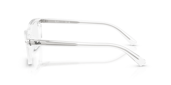 Auf diesem Bild sehen Sie die Korrektionsbrille 0RX5450 von Ray Ban in der Farbe Transparent.