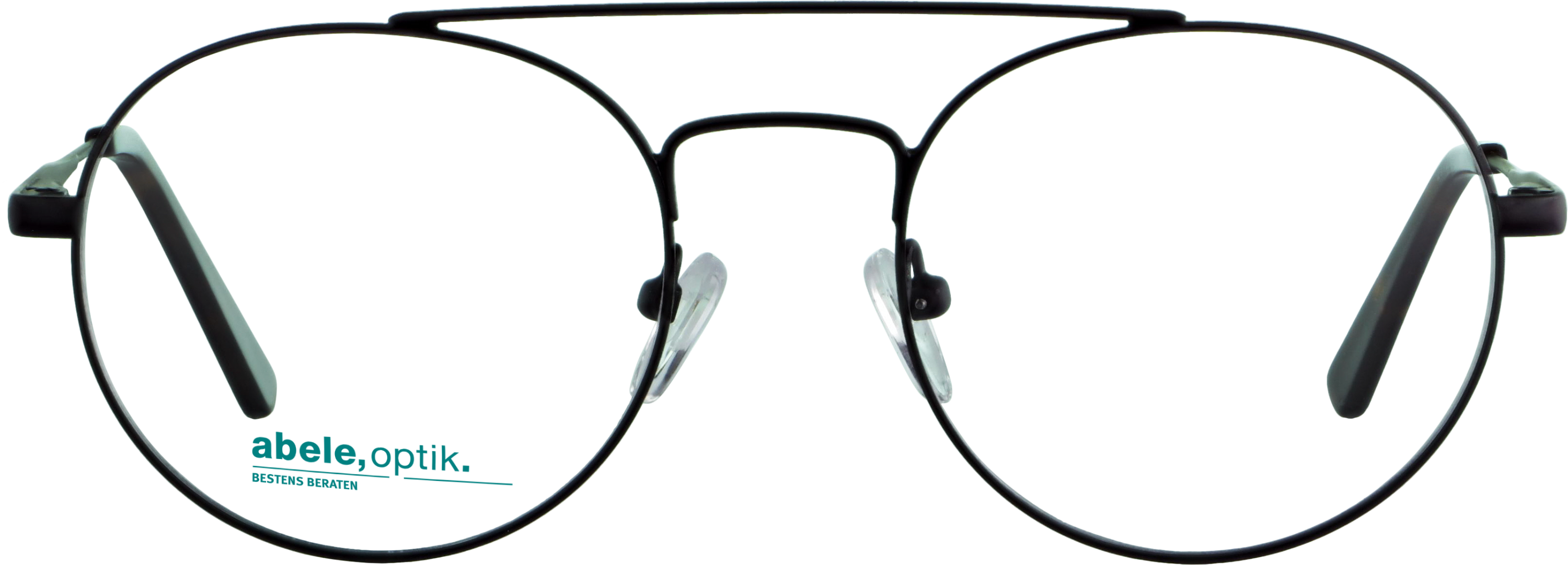 Das Bild zeigt die Korrektionsbrille 141471 von der Marke Abele Optik in schwarz matt.