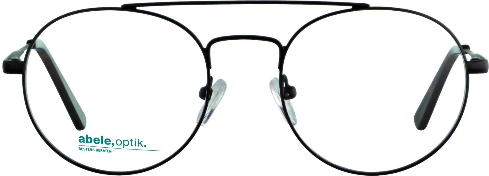Das Bild zeigt die Korrektionsbrille 141471 von der Marke Abele Optik in schwarz matt.