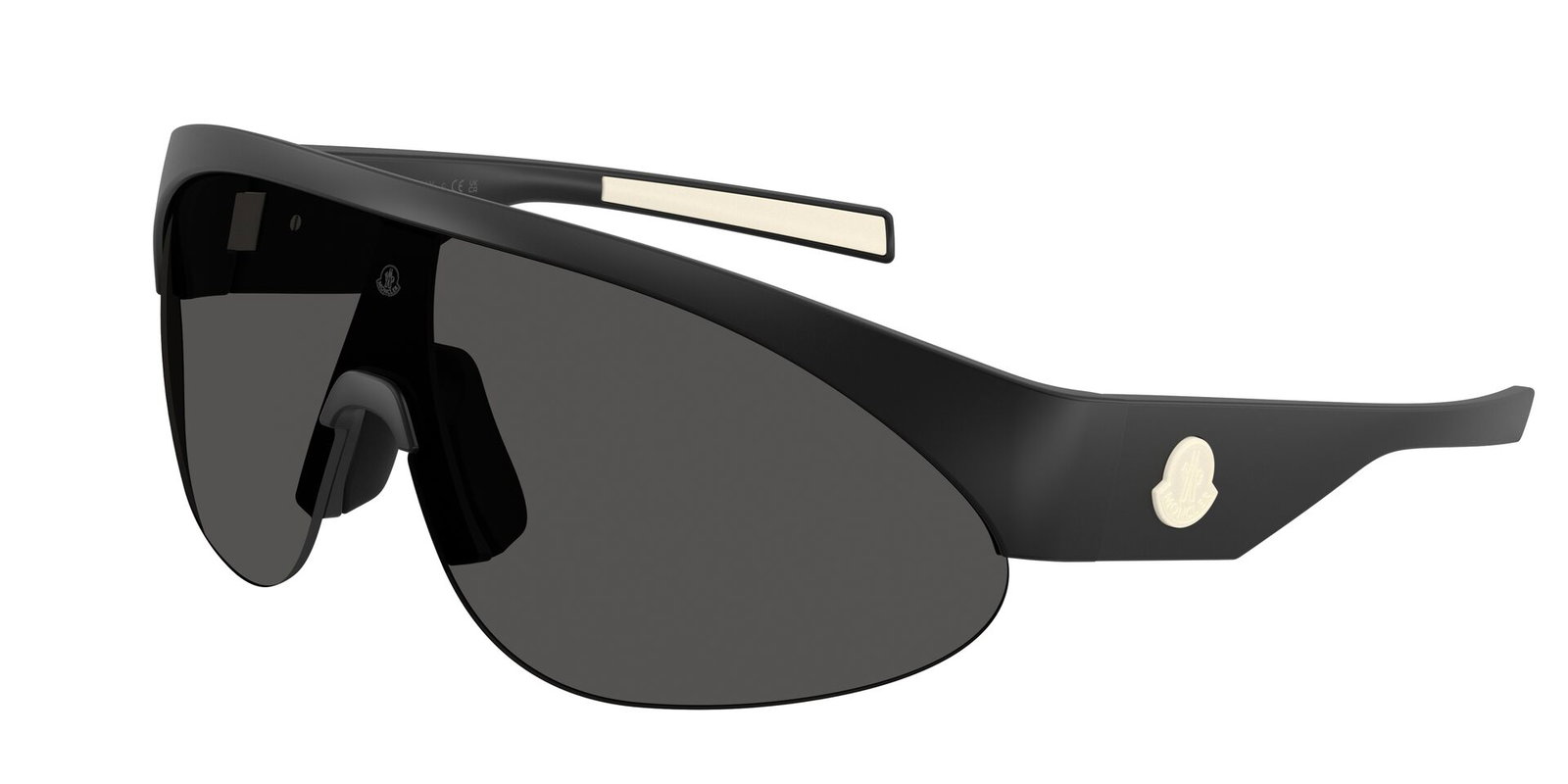 zu sehen ist die Sonnenbrille 8019U von Moncler in der Farbe Schwarz.