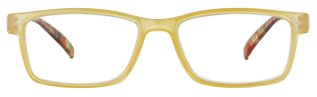 Das Bild zeigt die Fertiglesebrille 04882 von der Marke Abele Optik in gelb.