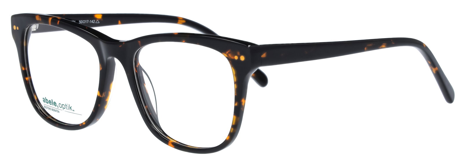 Das Bild zeigt die Korrektionsbrille 147971 von der Marke Abele Optik in schwarz havanna.