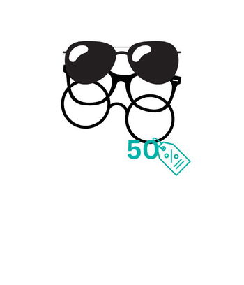 Zu sehen ist eine Grafik mit zwei Brillen und einer Sonnenbrille.