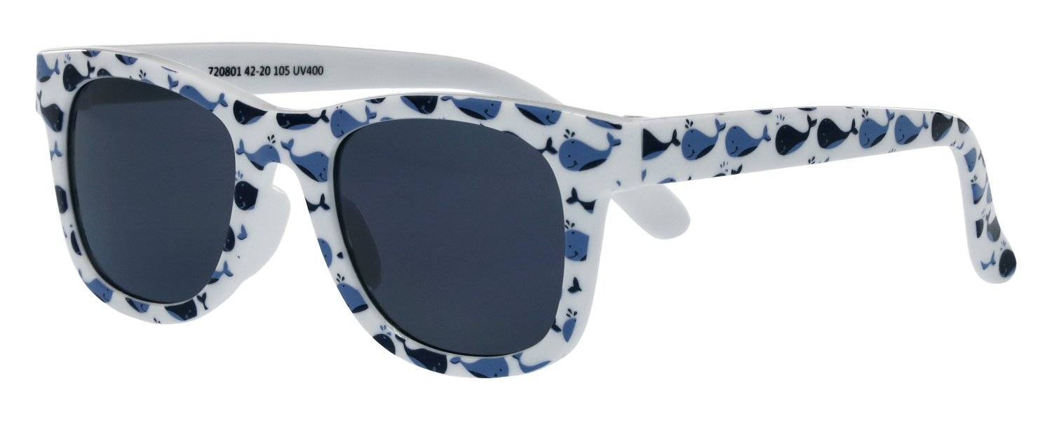 abele optik Kindersonnenbrille in weiß mit blauen Walen 720801