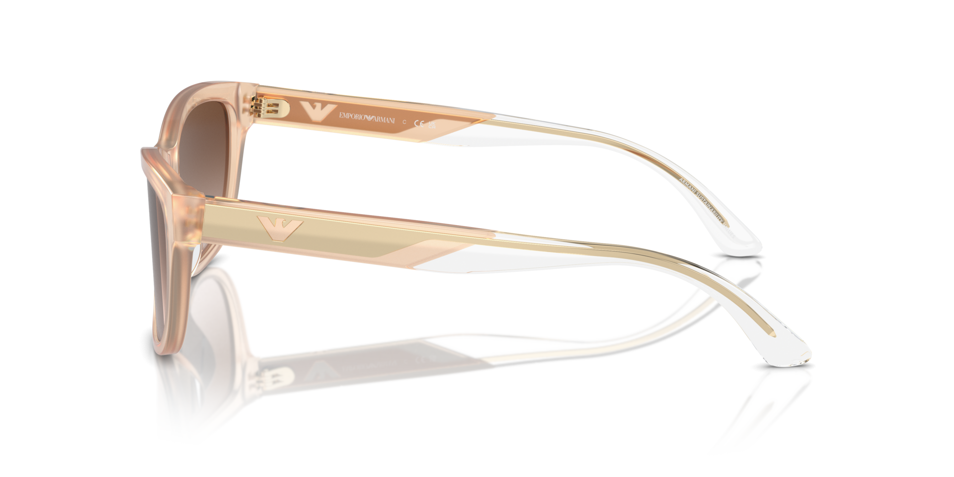 Das Bild zeigt die Sonnenbrille EA4227U 609813 von der Marke Emporio Armani in beige.