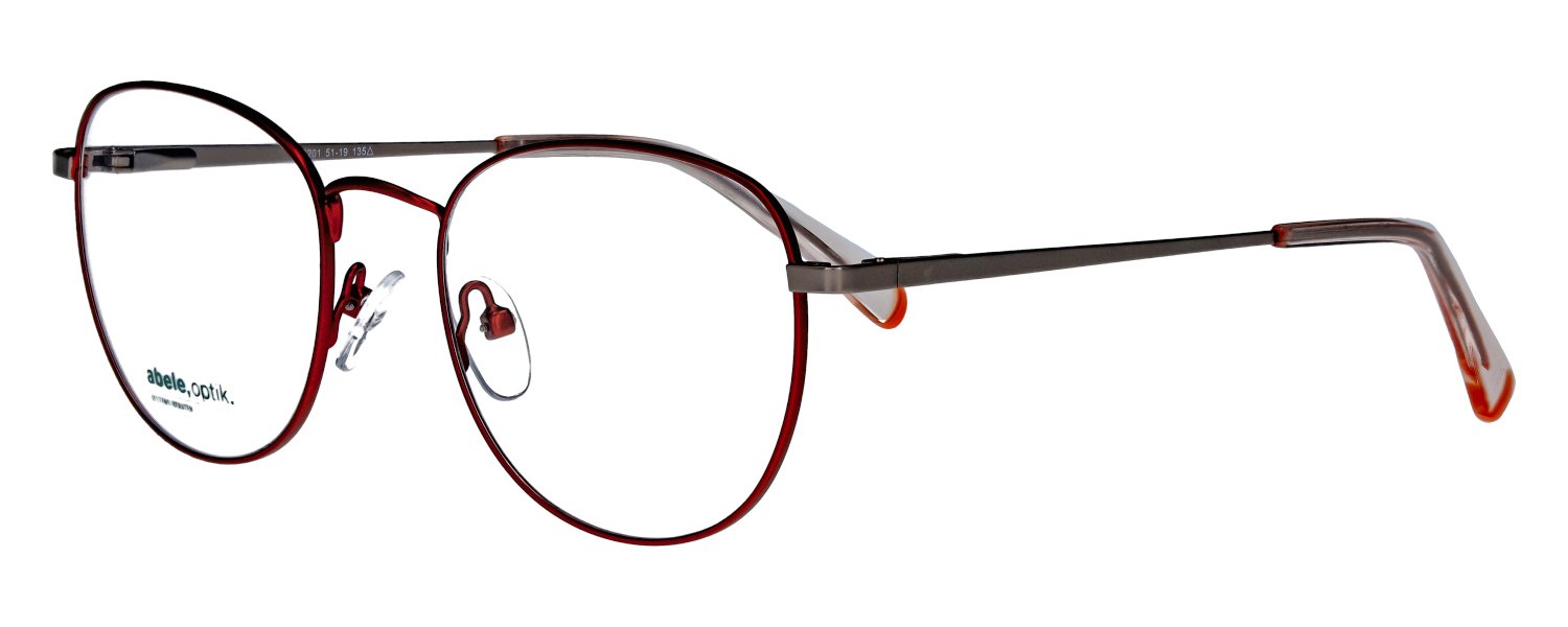 abele optik Brille für Damen in rot Metall 146201