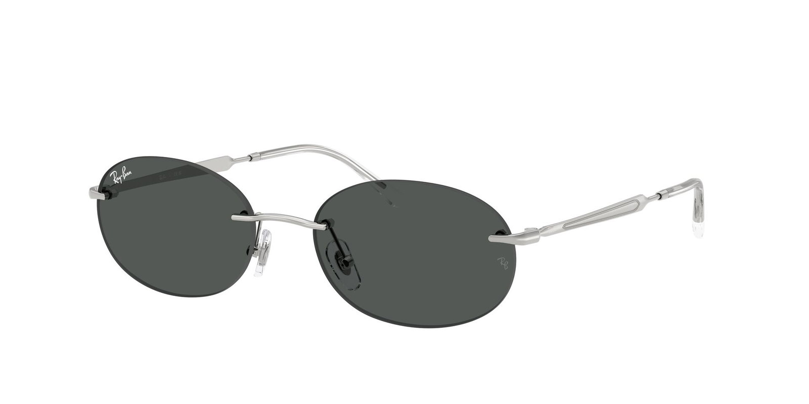 Ray Ban Sonnenbrille in Silber mit dunkelgrauen Gläsern RB3767 003/87