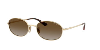 Das Bild zeigt die Sonnenbrille VO5599S von der Marke Vogue in Hellgold.