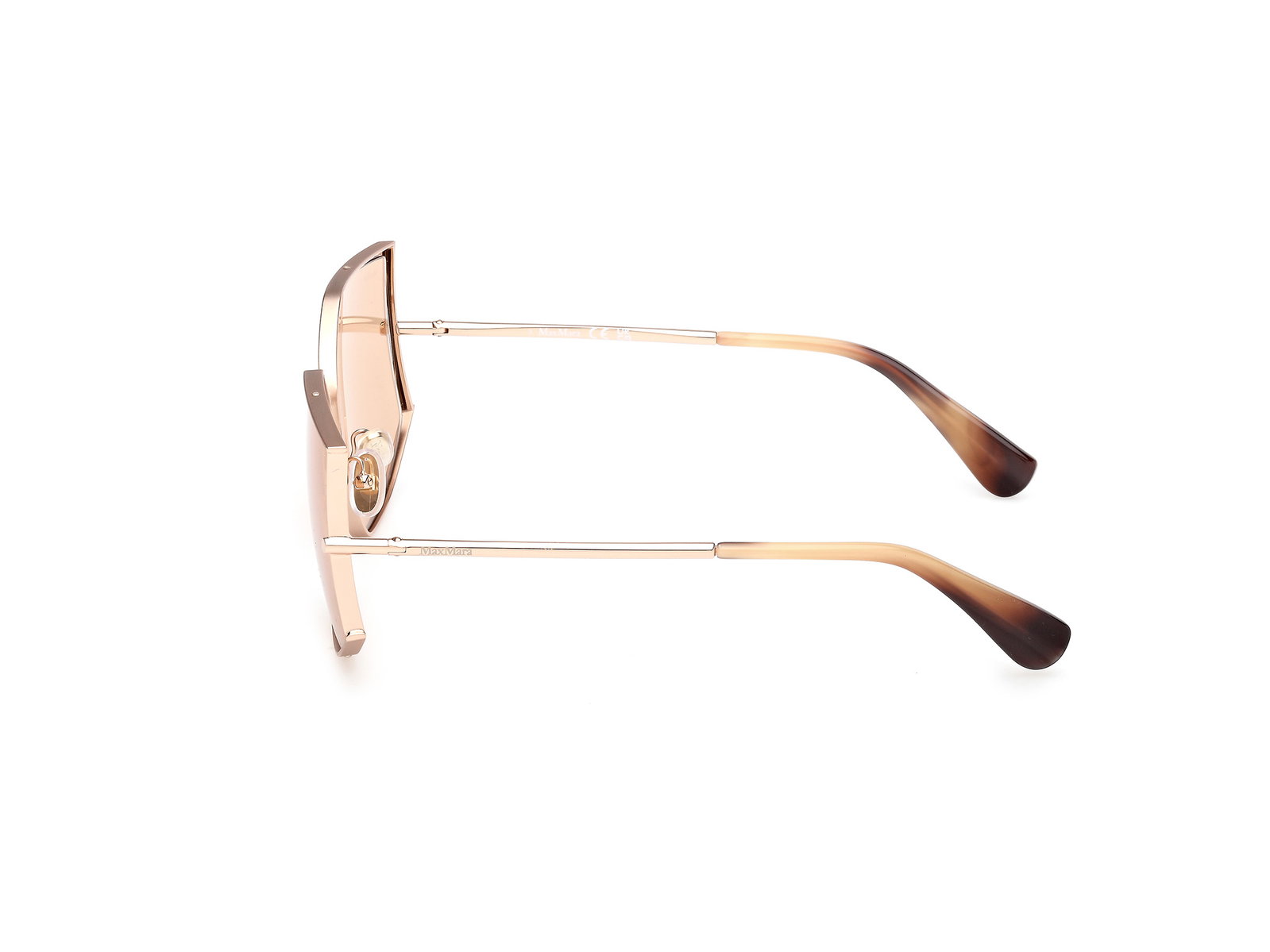 Das Bild zeigt die Sonnenbrille MM0142 von der Marke Max Mara in Blassgold.