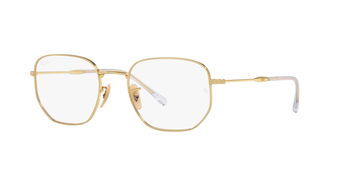 Das Bild zeigt die Korrektionsbrille RX6496 2500 von der Marke Ray Ban in Gold.