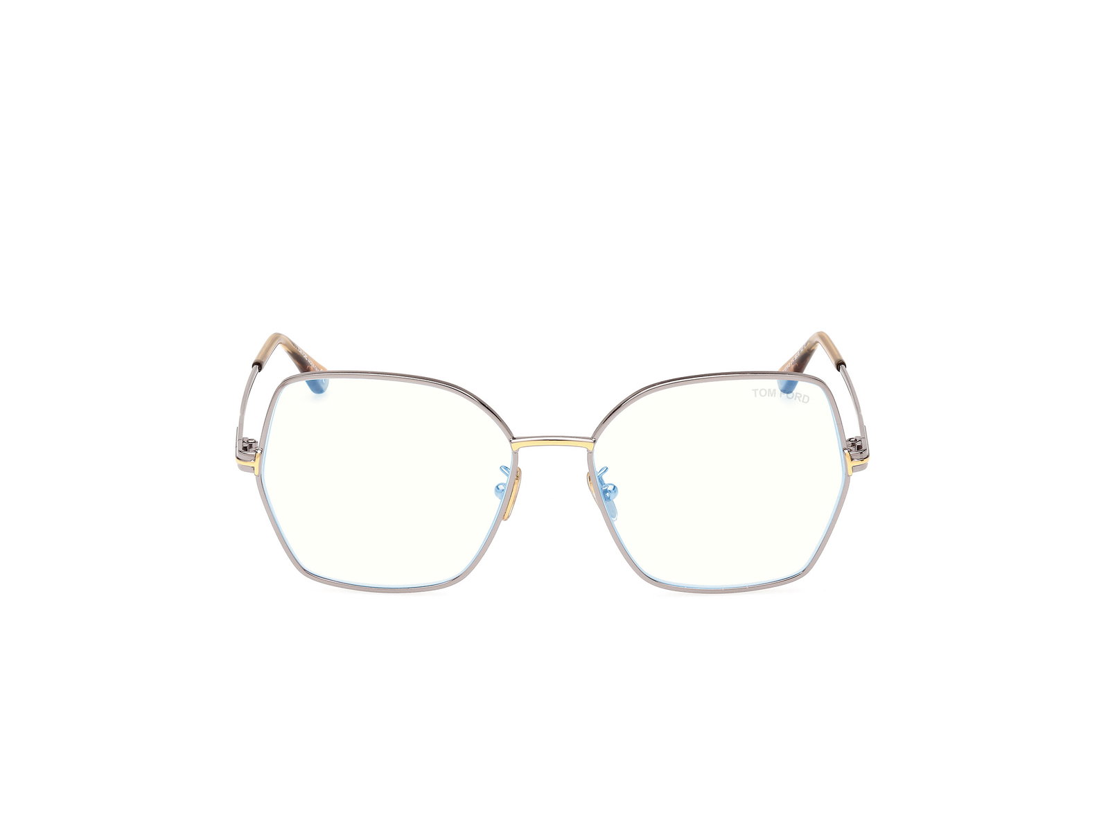 Das Bild zeigt die Korrektionsbrille FT5876-B 014 von der Marke Tom Ford in silber.