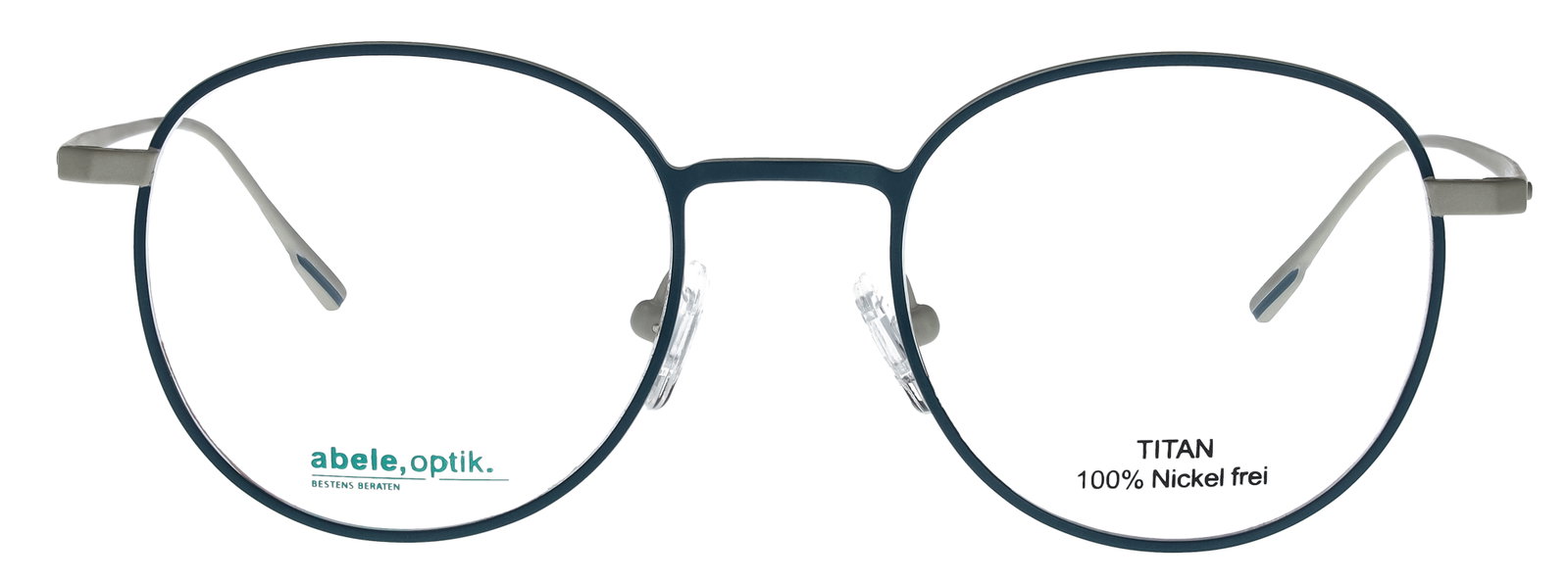 Das Bild zeigt die Brille 149251 von der Marke Abele Optik in blau matt.