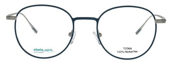 Das Bild zeigt die Brille 149251 von der Marke Abele Optik in blau matt.