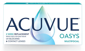 Zu sehen ist eine Packung Acuvue Oasys Multifocal