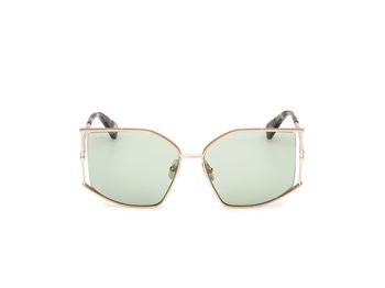 Das Bild zeigt die Sonnenbrille MM0142 von der Marke Max Mara in Blassgold.