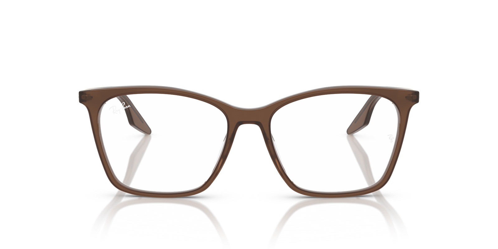 Auf diesem Bild sehen Sie die Korrektionsbrille 0RX5422 von Ray Ban in der Farbe Braun.