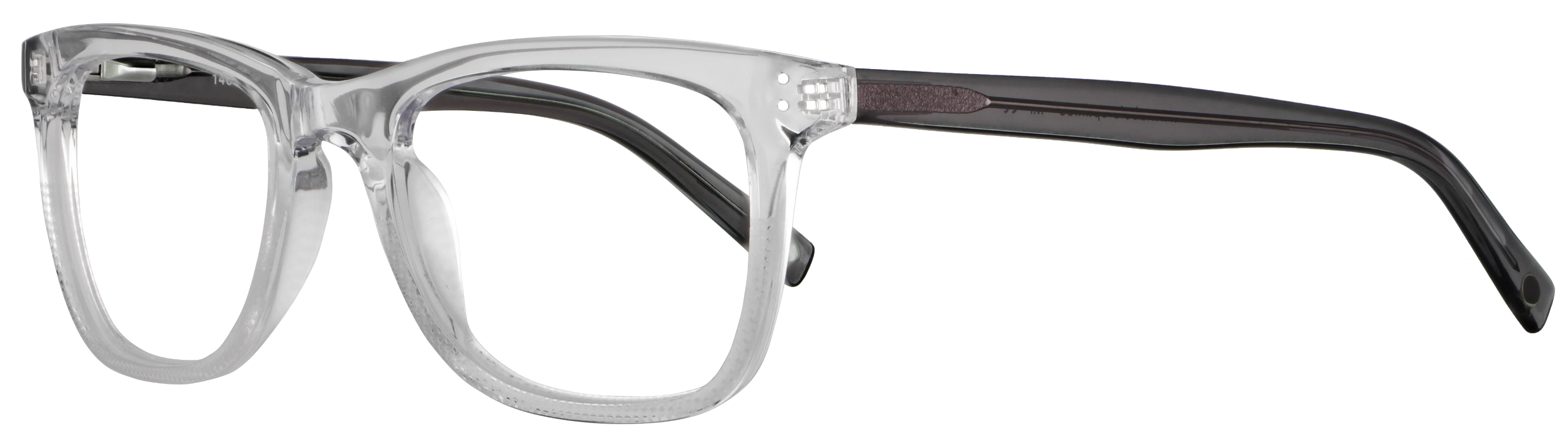 abele optik Brille in Grau Transparent & Eckig aus Kunststoff für Herren 140072