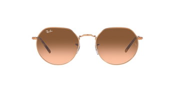 Das Bild zeigt die Ray Ban Sonnenbrille RB3565 in roségold von vorne.