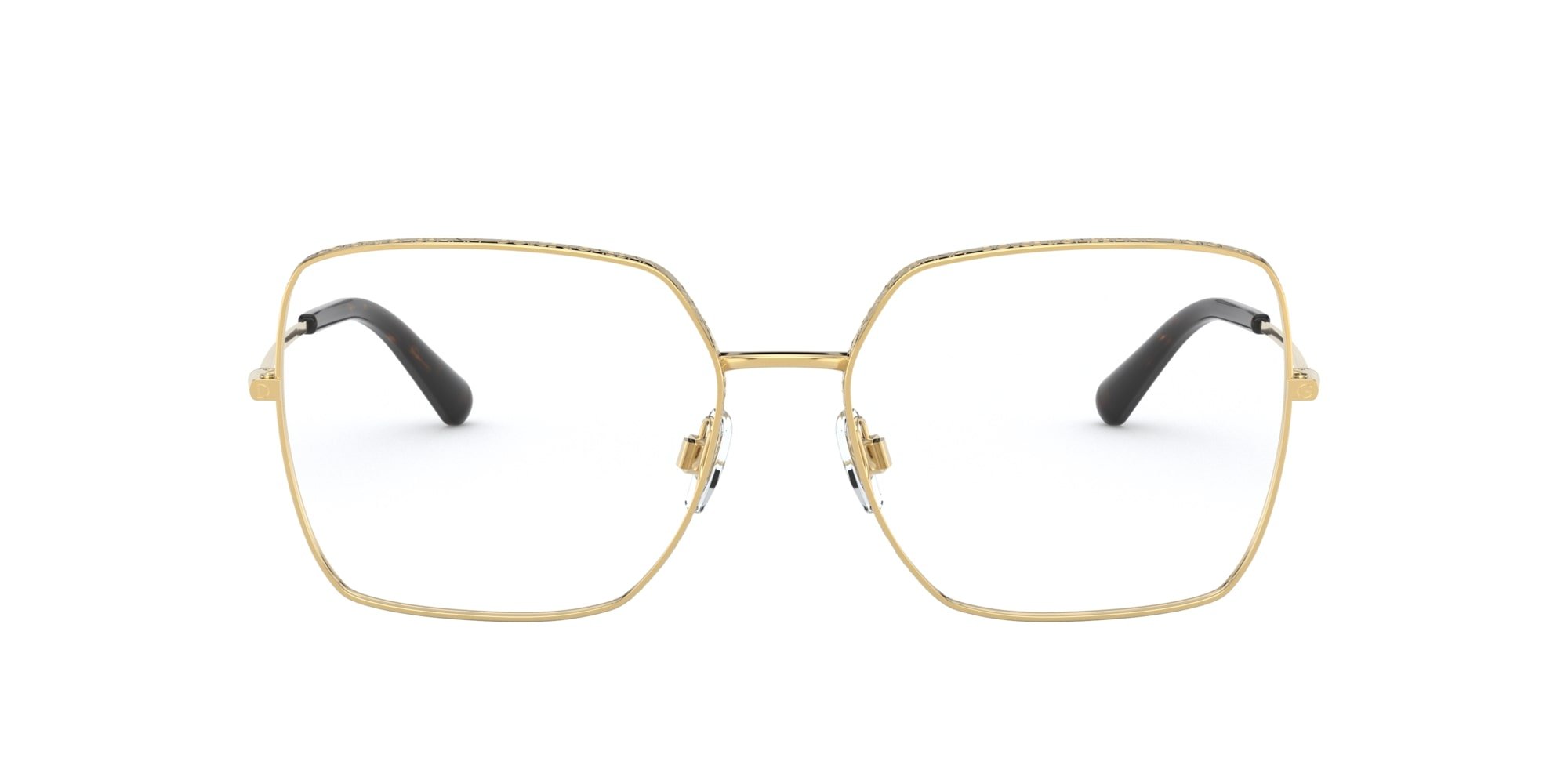 Das Bild zeigt die Korrektionsbrille DG1323 02 von der Marke D&G in gold.