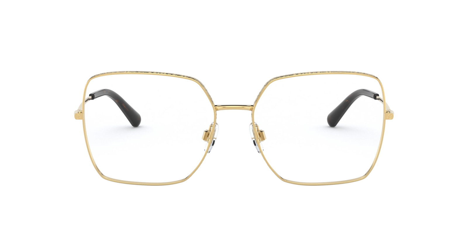 Das Bild zeigt die Korrektionsbrille DG1323 02 von der Marke D&G in gold.