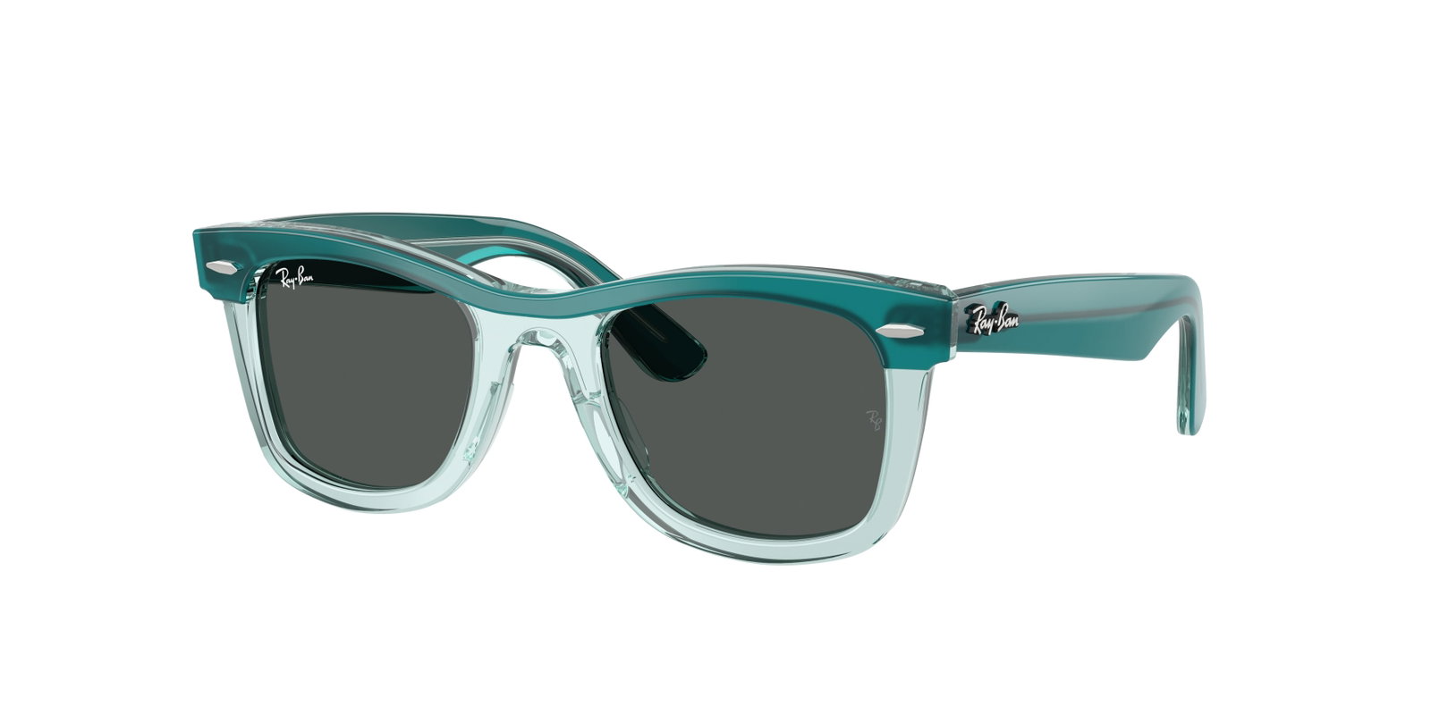 das Bild zeigt die Sonnenbrille 9140S von Ray Ban für Kinder in der Farbe Grün.