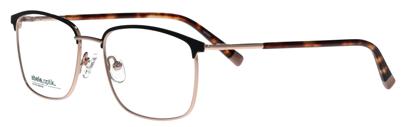 abele optik Brille für Damen in gold/schwarz matt 147901