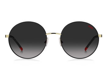 Das Bild zeigt die Sonnenbrille HG1237/S RHL von der Marke Hugo in gold/schwarz.