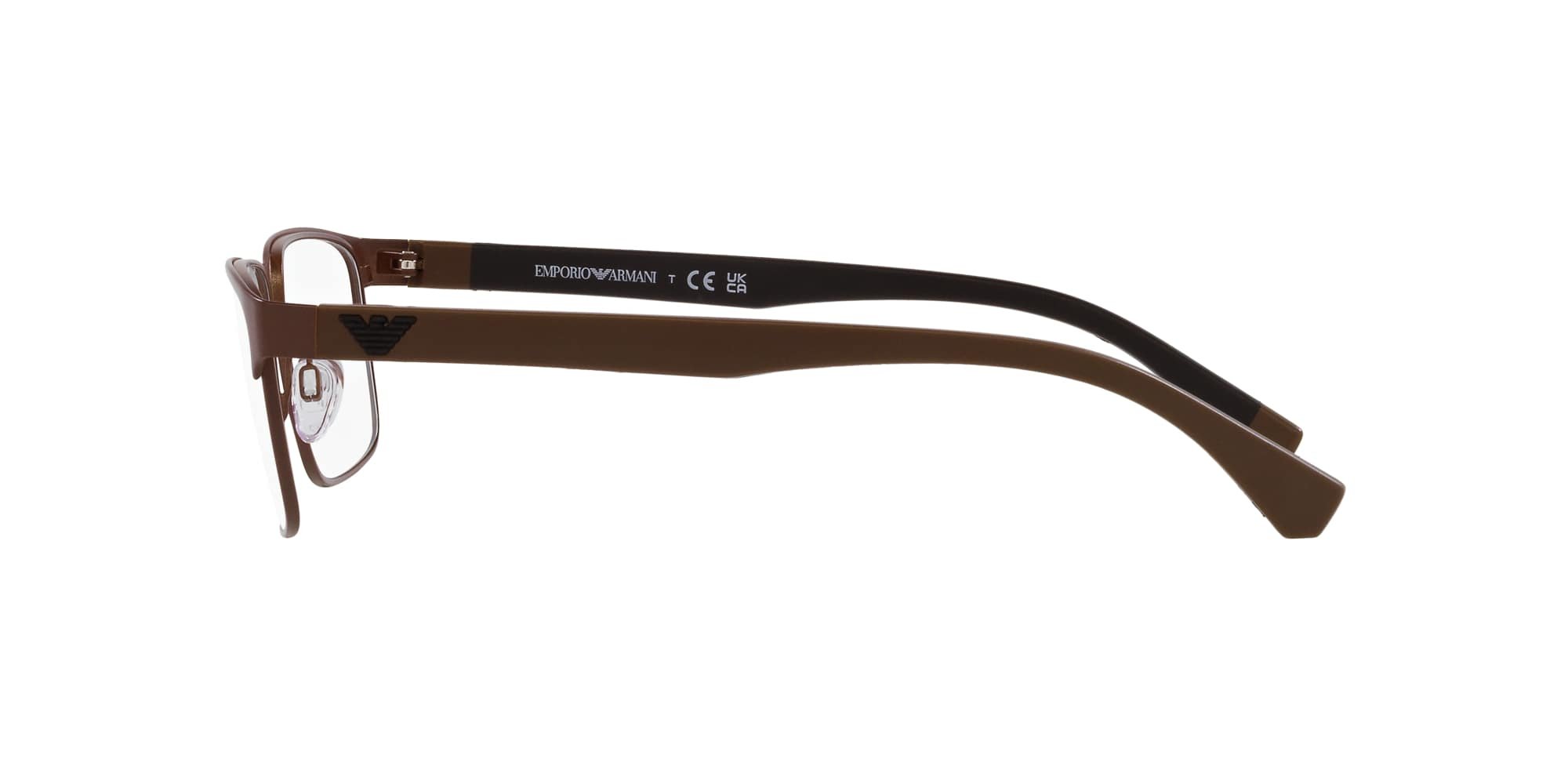 Das Bild zeigt die Korrektionsbrille EA1105 3020 von der Marke Emporio Armani in Braun.