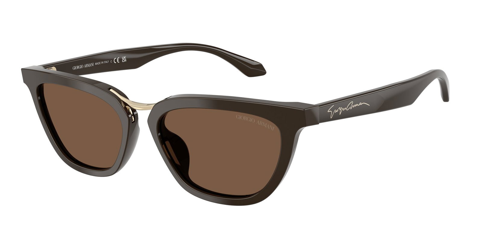 Das Bild zeigt die Giorgio Armani Sonnenbrille AR8253U in Braun
