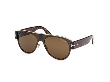Tom Ford Sonnenbrille Lyle-02 in grün/havanna FT1074 51J