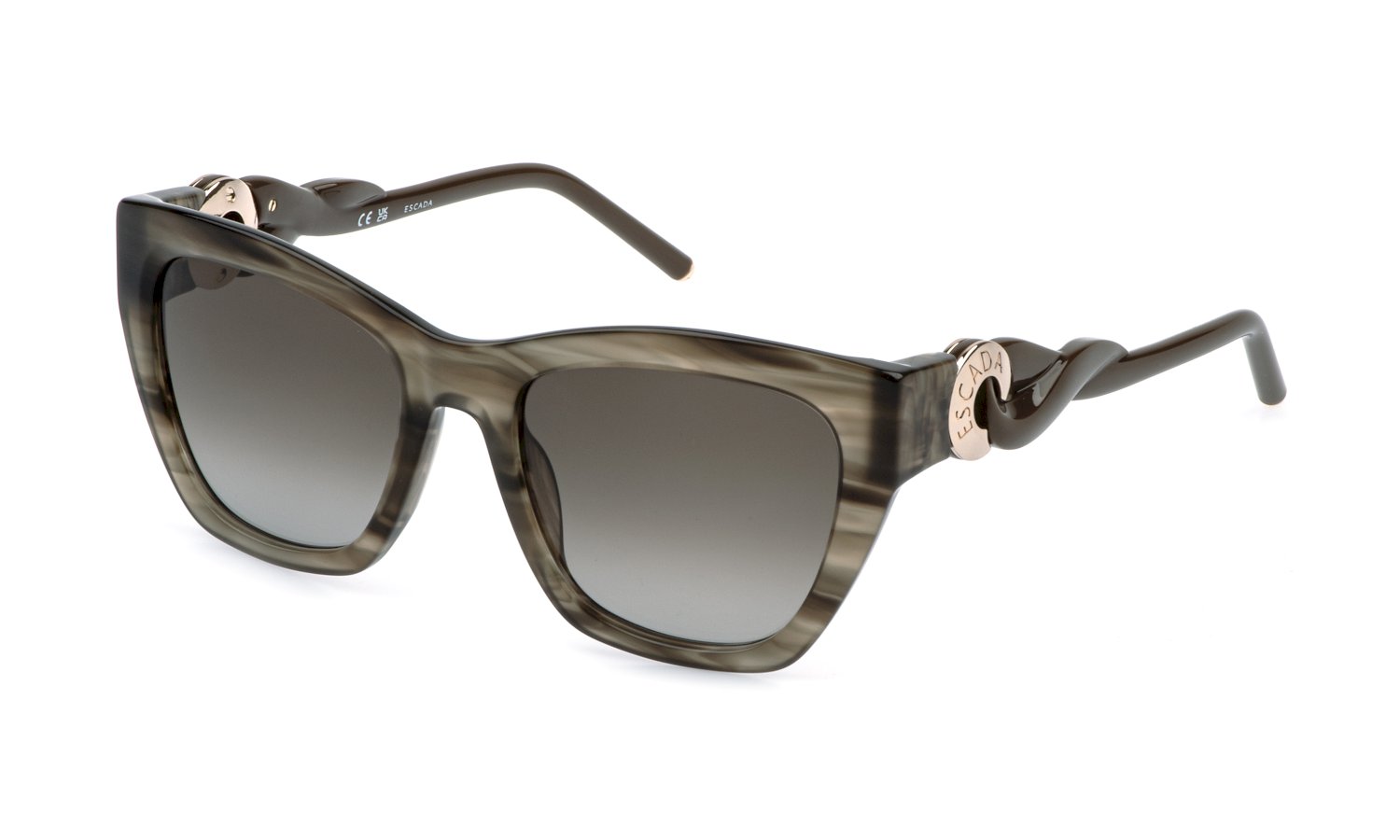zu sehen ist die Sonnenbrille SESG38 von Escada in der Farbe Grün.